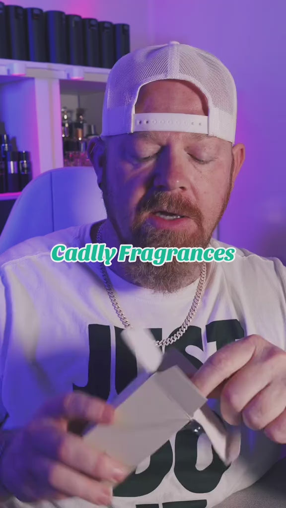 Timber Trails perfume bottle displayed during customer review video.

Timber Trails perfume packaging and bottle shown in customer testimonial.
